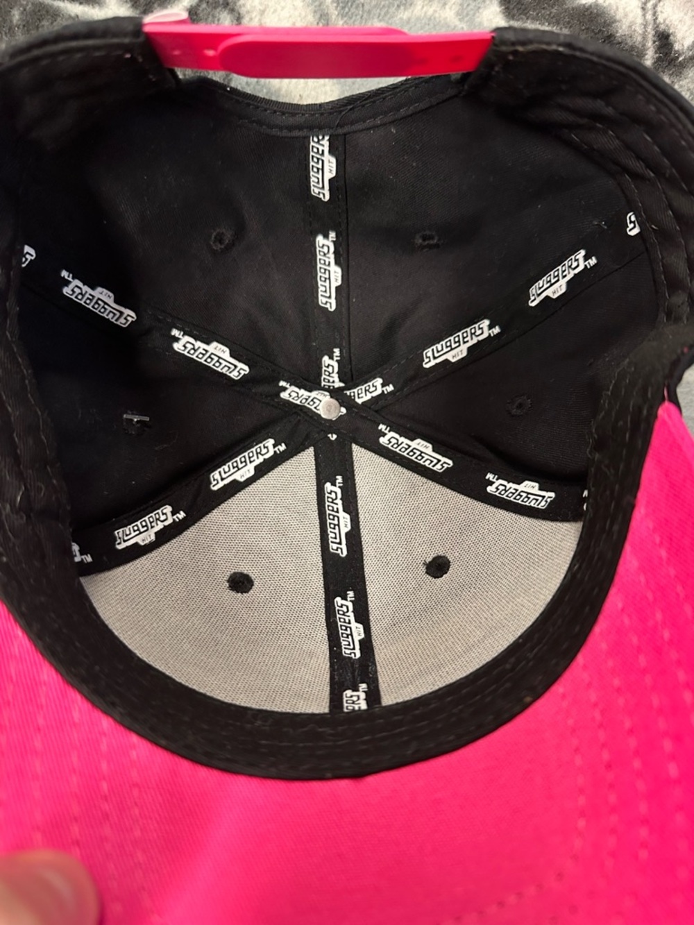 Sluggers Hit - Black & Pink Logo Adjustable Baseball Cap - Picture 5 of 5